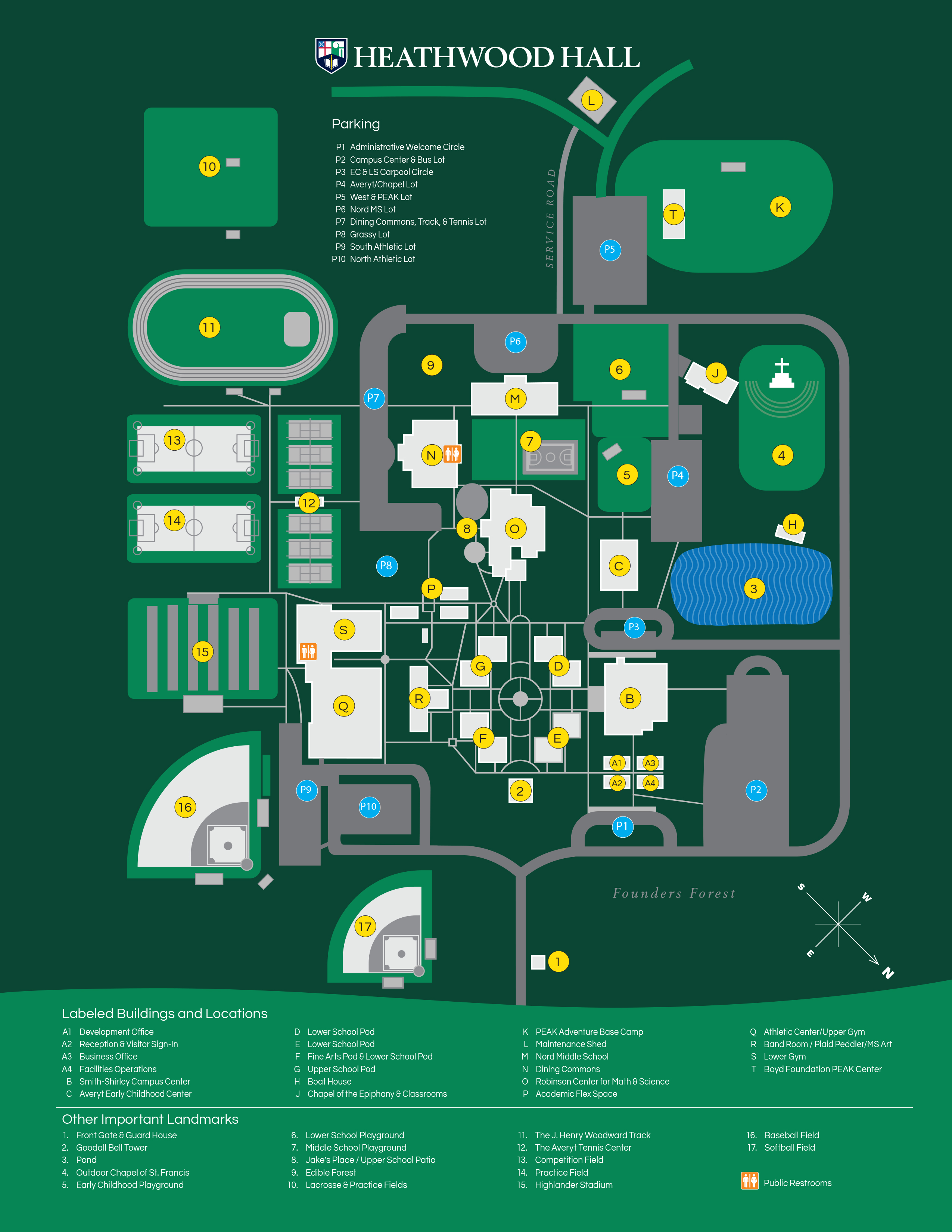 Heathwood Hall campus map